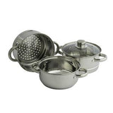 Sainsbury's Home 3 Tier Stainless Steel Steamer 18cm (British brand)