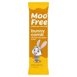 Moo Free vegan bunnycomb chocolate bar 20g, imported from the UK