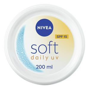 Nivea Soft Daily UV moisturising cream SPF 15 200ml, imported from the UK