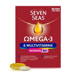 Seven Seas Omega 3 & Multivitamins Woman 50+ Women's Health Supplement 30 Day Duo