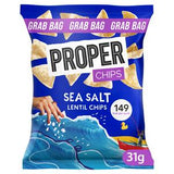 Proper lentil chips sea salt 31g, imported from the UK