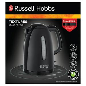 Russell Hobbs Black Electric Kettle 1.7L, imported from the UK