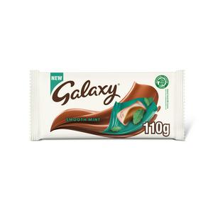 Galaxy Smooth Mint milk chocolate bar 110g, UK version