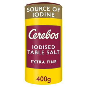 Cerebos iodised salt extra fine 400g - British product