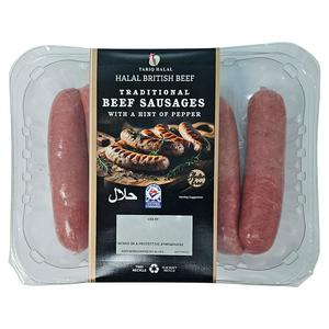 Tariq Halal Traditional Beef Sausages with a Hint of Pepper (British brand)