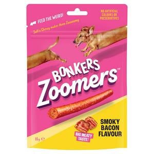 Bonkers Zoomers Smoky Bacon Flavour Dog Treats 85g