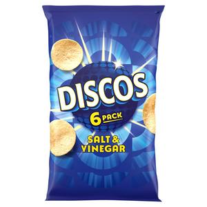 Discos Salt & Vinegar Crisps Multi Pack x6 - British product