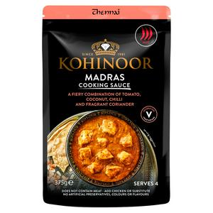 Kohinoor Madras Cooking Sauce 375g pouch container, UK version