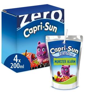 Capri Sun Zero Monster Alarm Kids Juice 4 x 200ml - British product