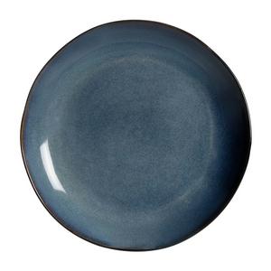 Habitat Reactive Dinner Plate Navy Glazed Stoneware