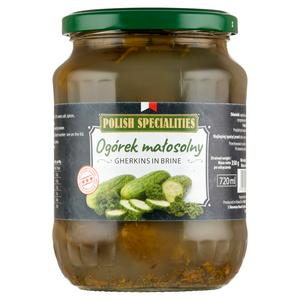 Polish Specialities Gherkins in Brine 610g, imported from the UK