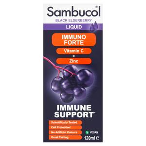 Sambucol Black Elderberry Immuno Forte Liquid 120ml (British brand)