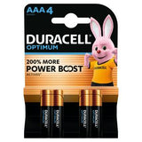 Duracell batteries AAA pack of 4 - British product