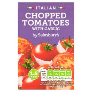 Sainsbury's Italian Chopped Tomatoes with Garlic Tinned Tomatoes 390g