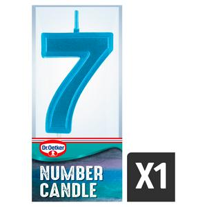 Dr. Oetker Number 7 candle - British product