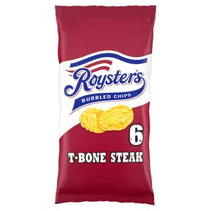Roysters T-Bone Steak Flavour Crisps Multipack x6