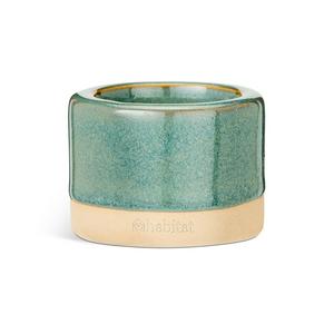 Habitat ceramic tealight holder green glaze 5cm, UK version