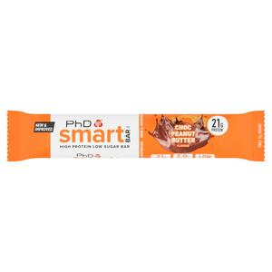 PhD Choc Peanut Butter Smart Bar 64g, imported from the UK