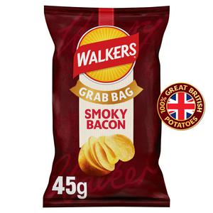 Walkers Smoky Bacon Potato Crisps 45g (British brand)