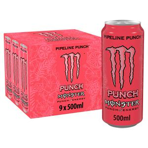 Monster Pipeline Punch Energy Drink 9x500ml, imported from the UK