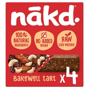 Nakd Bakewell Tart Raw Fruit & Nut Bar 4x35g - British product