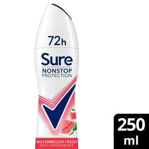 Sure Nonstop Protection Anti-Perspirant Watermelon Fresh Aerosol 250ml