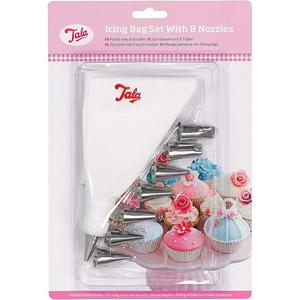 Tala Icing Bag Set Of 8 Nozzles (British brand)