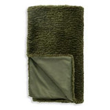 Habitat moss green shearling throw 125x150 cm, UK version