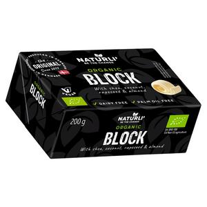Naturli organic vegan block spread 200g, imported from the UK