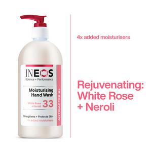 INEOS White Rose Neroli moisturising hand wash, imported from the UK