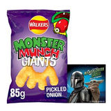 Walkers Monster Munch Giants Pickled Onion Crisps 85g (British brand)