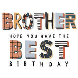 Camden Graphics happy birthday brother greeting card 18.6 x 18.6cm - British product