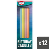 Dr. Oetker birthday candles pastel pack 12 - British product