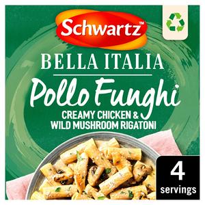 Schwartz Bella Italia creamy chicken mushroom pasta mix 30g (British brand)