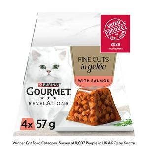 Gourmet Revelations salmon wet cat food 4 x 57g, UK version