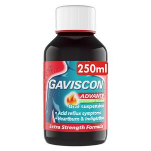 Gaviscon Advance Peppermint Oral Suspension 250ml, UK version