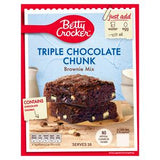 Betty Crocker Triple Chocolate Chunk Brownie Mix 415g - British product