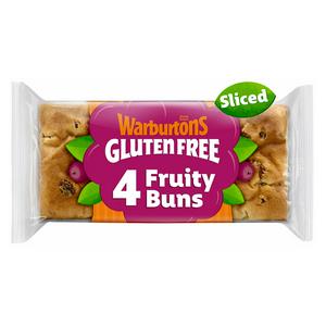 Warburtons cinnamon raisin gluten free buns 4 pack (British brand)