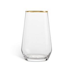 Habitat Gold Rim Hi Ball Glass 710ml capacity, UK version