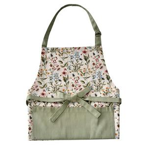 Sainsbury's Home Bee Floral Apron Sage Green 82x69cm