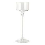 Habitat clear long stem glass pillar candle holder 25cm, UK version