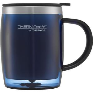 Thermocafe desk mug Midnight Blue stainless steel (British brand)