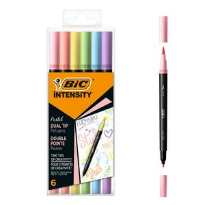 BIC Dual Tip Colouring Pens Pastel Pack of 6 - British product