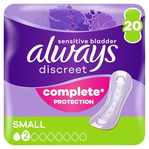 Always Discreet incontinence pads small 20 pack - British product
