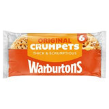 Warburtons Crumpets x6 Pack Traditional Breakfast (British brand)