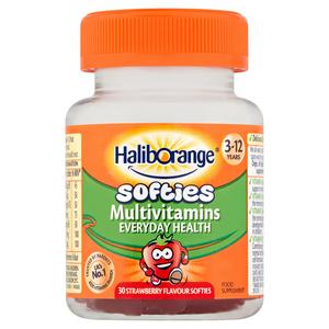 Haliborange Fruit Softies Strawberry Flavour 30 Count, UK version