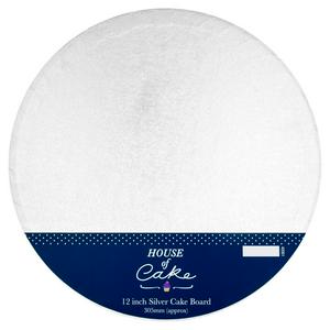 House of Cake round silver cake board 12 inch, UK version