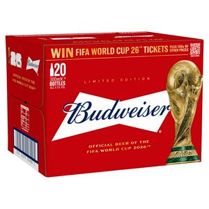Budweiser Lager Beer Glass Bottles 20 x 300ml - British product