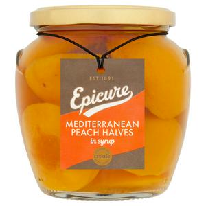 Epicure peach halves in syrup 540g - British product