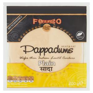 Fudco plain pappadums - British product
